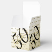 50歳と素晴らしい誕生日パーティブラック/金ゴールドメッセージ フェイバーボックス (オープン)