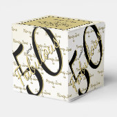 50歳と素晴らしい誕生日パーティブラック/金ゴールドメッセージ フェイバーボックス (裏面サイド)