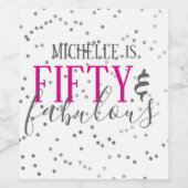 50歳と素晴らしい誕生日パーティワインラベル ワインラベル (シングルラベル)