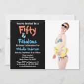 50歳と素晴らしい誕生日パーティーの招待状 招待状 (正面)