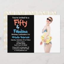 50歳と素晴らしい誕生日パーティーの招待状