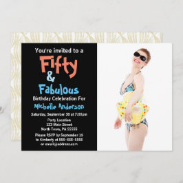 50歳と素晴らしい誕生日パーティーの招待状 招待状