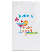 50歳と素晴らしい誕生日パーティーレトロ スモールペーパーバッグ (裏面)