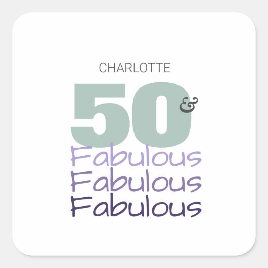 50歳と素晴らしい誕生日パーティー スクエアシール (正面)
