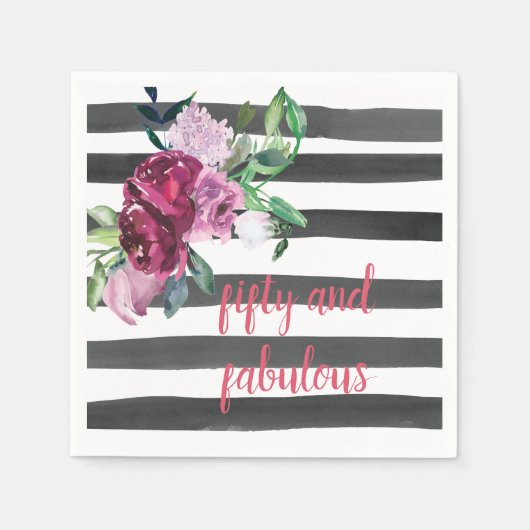50歳と素晴らしい誕生日パーティー スタンダードカクテルナプキン (正面)