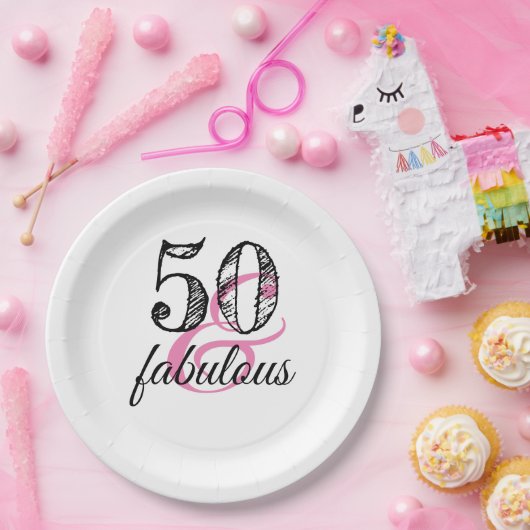 50歳と素晴らしい誕生日パーティー ペーパープレート (パーティー)