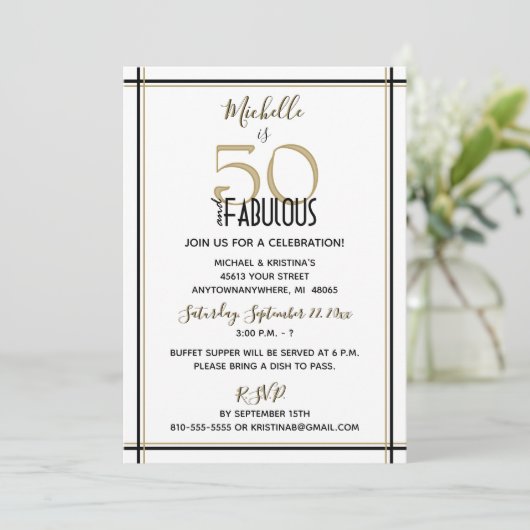 50歳と素晴らしい誕生日パーティー 招待状 (スタンド正面)