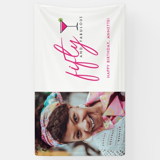 50歳と素晴らしい誕生日パーティー 横断幕 (縦)