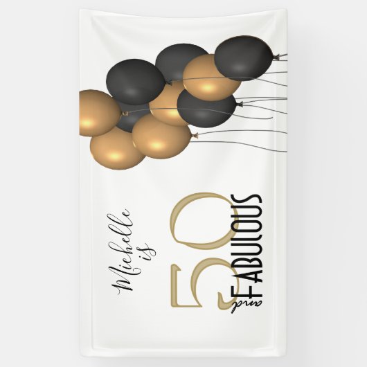 50歳と素晴らしい誕生日パーティー 横断幕 (縦)