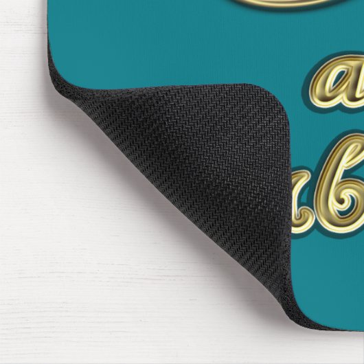 50歳と素晴らしい誕生日金ゴールドタイポグラフィ50歳 マウスパッド (コーナー)