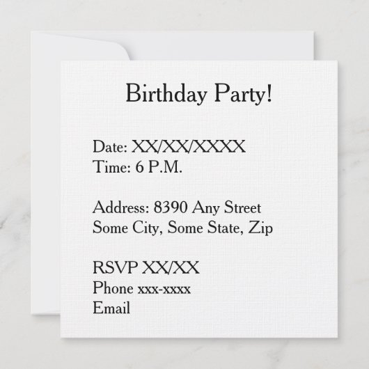 50歳と素晴らしい誕生日金ゴールドタイポグラフィ50歳 招待状 (裏面)