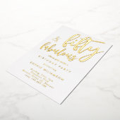 50歳と素晴らしい金ゴールドの誕生日 箔招待状 (回転した状態)