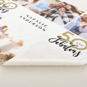 50歳と素晴らしい金ゴールドブラックの誕生日  シェルパブランケット (3/4)