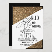 50歳と素晴らしい金ゴールド誕生日パーティーの招待 招待状 (正面/裏面)