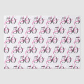 50歳と素晴らしい50歳の誕生日のピ鮮やかンク 薄葉紙 (正面)