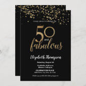50歳と素晴らしい50歳の誕生日カスタム祝い 招待状 (正面/裏面)