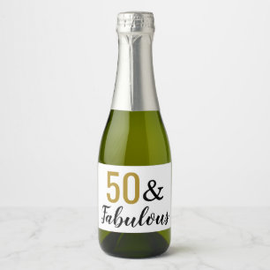 50歳と素晴らしい50歳の誕生日パーティーのお気に入り スパークリングワインラベル