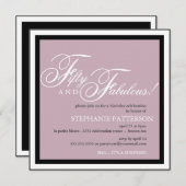 50歳と素晴らしい50歳の誕生日パーティーの招待 招待状 (正面/裏面)