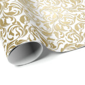 50歳と素晴らしい50歳の誕生日パーティーゴールデンスワール ラッピングペーパー (ロールコーナー)