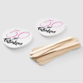 50歳と素晴らしい50歳の誕生日パーティー水玉模様 ハンドファン (組立なし)