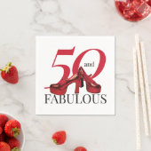 50歳と素晴らしい50歳の誕生日パーティー スタンダードカクテルナプキン (インサイチュ)