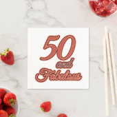 50歳と素晴らしい50歳の誕生日パーティー スタンダードカクテルナプキン (インサイチュ)