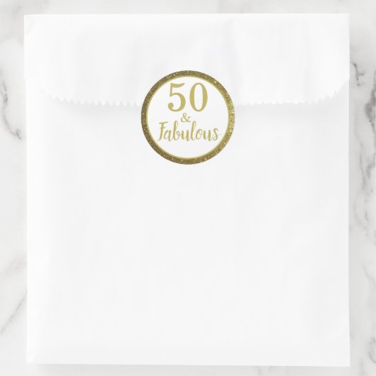 50歳と素晴らしい50歳の誕生日パーティー ラウンドシール (バッグ)