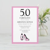 50歳と素晴らしい50歳の誕生日パーティー 招待状 (スタンド正面)