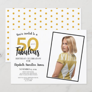 50歳と素晴らしい50歳の誕生日パーティー 招待状