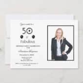 50歳と素晴らしい50歳の誕生日パーティー 招待状 (正面)