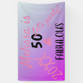 50歳と素晴らしい50歳の誕生日パーティー 横断幕 (縦)