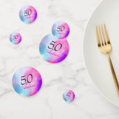 50歳と素晴らしい50歳の誕生日ピンクと紫 コンフェッティ (グループ)
