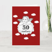 50歳と素晴らしい50歳の誕生祝い カード (正面)