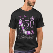 50歳と素晴らしい50誕生日ハイヒールバス Tシャツ (正面)