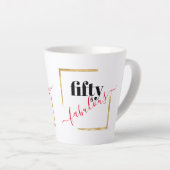 50歳と素晴らしい50誕生日 カフェラテマグ (右アングル)