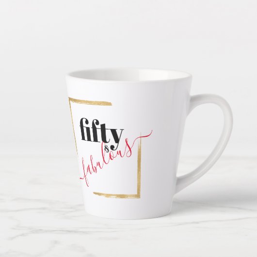 50歳と素晴らしい50誕生日 カフェラテマグ (右)