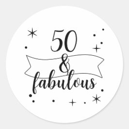 50歳と素晴らしい モノクロ ラウンドシール