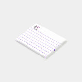 「50歳と素晴らしい」 |紫と黒のタイポグラフィ ポストイット (アングル)