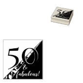 「50歳と素晴らしい!」誕生日ポップ・アートの。 ラバースタンプ (押印)