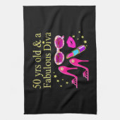 50歳と素晴らしいDIVAデザイン キッチンタオル (縦)