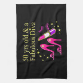 50歳と素晴らしいDIVA キッチンタオル (縦)