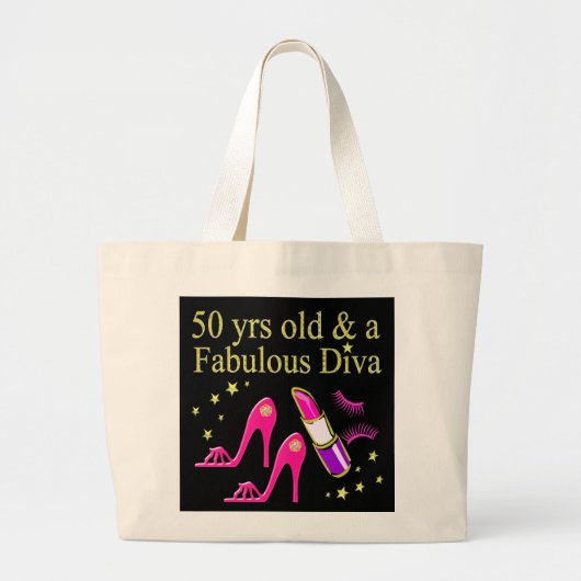 50歳と素晴らしいDIVA ラージトートバッグ (正面)