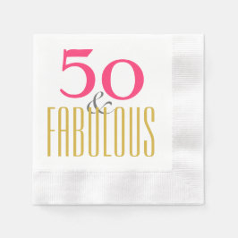 50歳と素晴らしカスタマイズいまたは年齢 縁ありカクテルナプキン