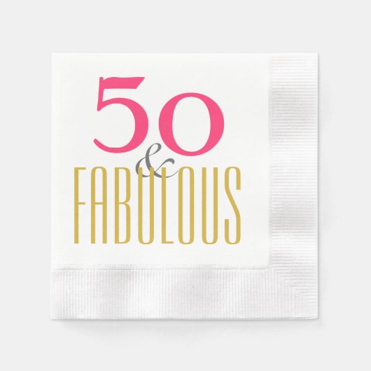 50歳と素晴らしカスタマイズいまたは年齢 縁ありカクテルナプキン (正面)
