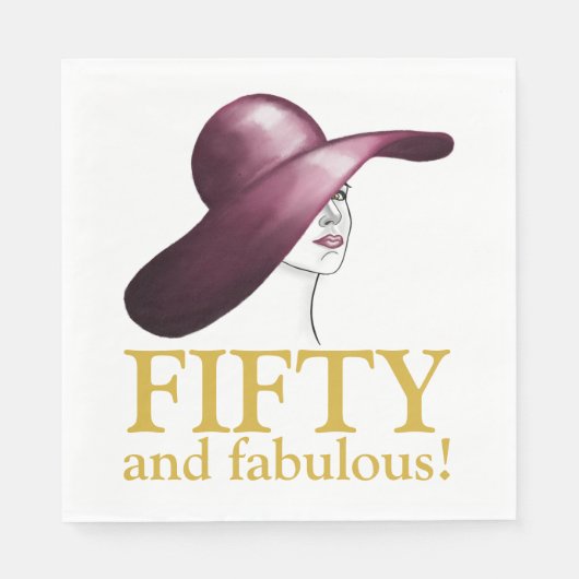 50歳と素晴らエレガントしい女性 スタンダードランチョンナプキン (正面)