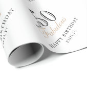 50歳と素晴モダンらしい女性50誕生日 ラッピングペーパー (ロールコーナー)