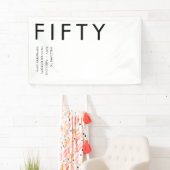 50歳と華麗な ボールド50歳の誕生日パーティー 横断幕 (インサイチュ)