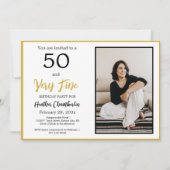 50歳と非常素晴らし50歳の誕生日パーティー 招待状 (正面)