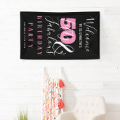 50歳と50歳エレガントの誕生日パーティー 横断幕 (インサイチュ)