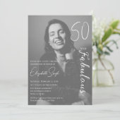 50歳にしてとびきり素敵な写真の誕生日パーティー招待状 招待状 (スタンド正面)